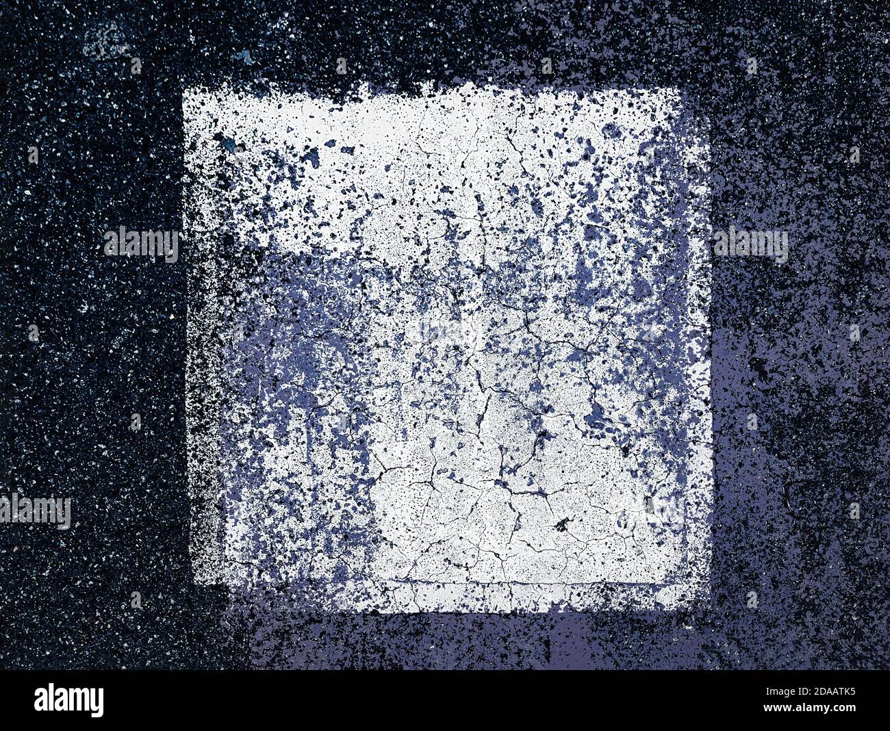 Abstract colorful composition on the asphalt. Abstract sign on asphalt ...