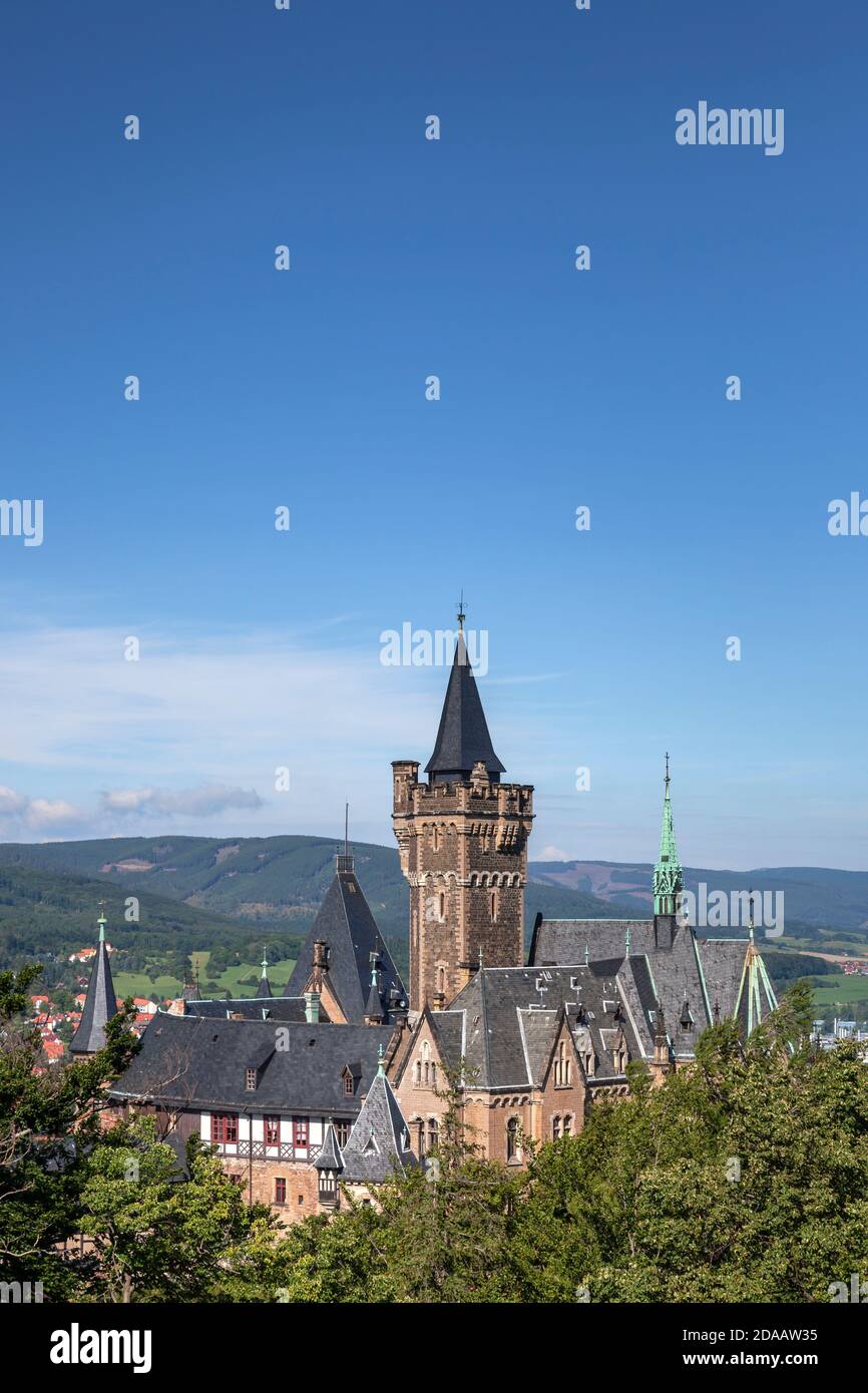 geography / travel, Germany, Saxony-Anhalt, Wernigerode, closing Wernigerode, resin, Central Germany, Additional-Rights-Clearance-Info-Not-Available Stock Photo
