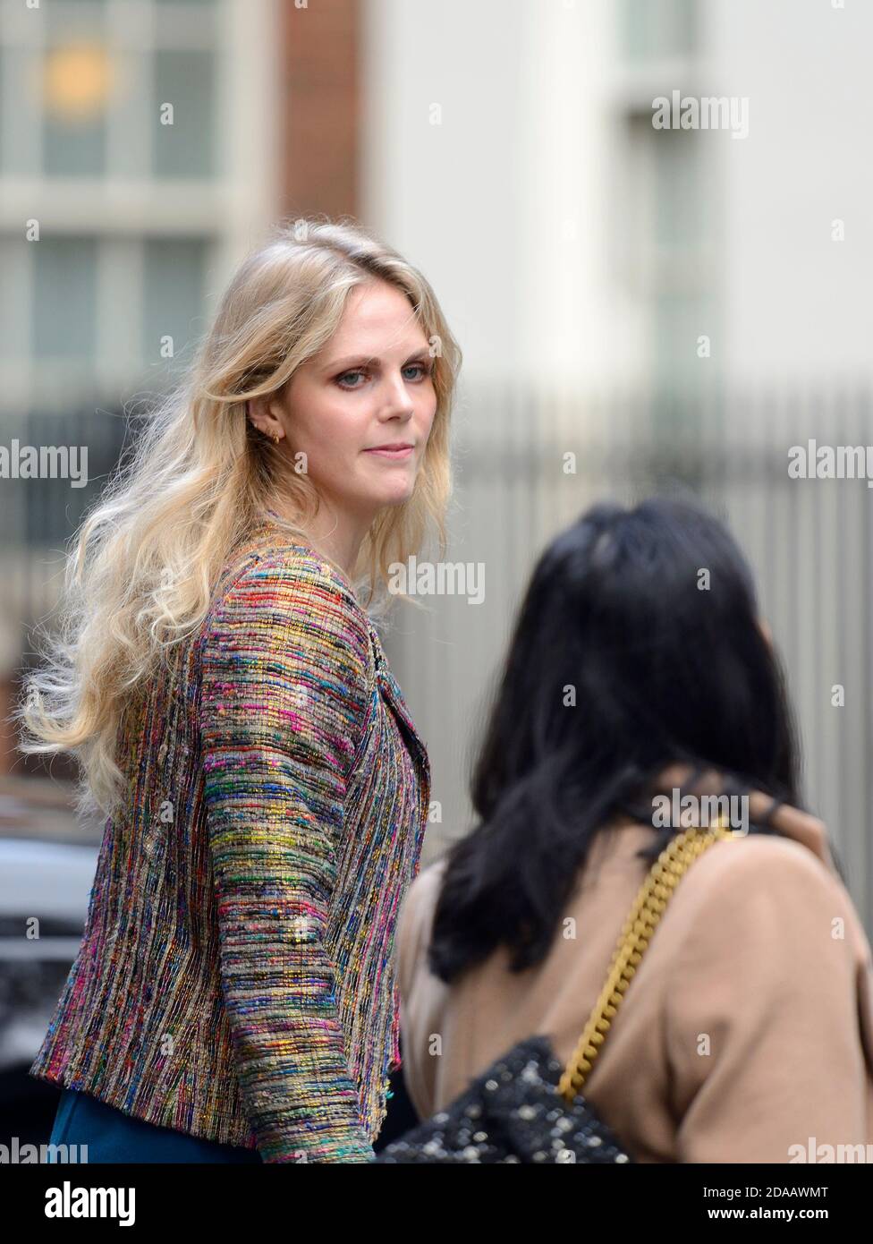 Cleo Watson - 'Head of the Prime Minister's Priorities and Campaigns' - leaving a cabinet meeting with Suella Braverman, 10th November 2020. Stock Photo