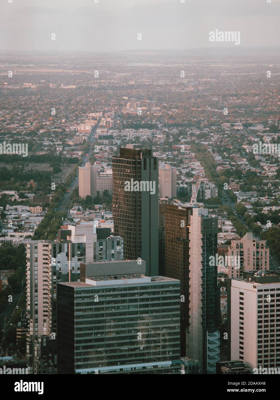 Some rooftops in a cityscape photograph taken in Melbourne, Australia