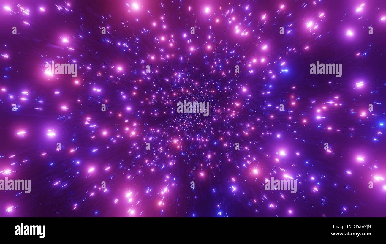 Background 3d illustration colorful particles space galaxy wormhole ...