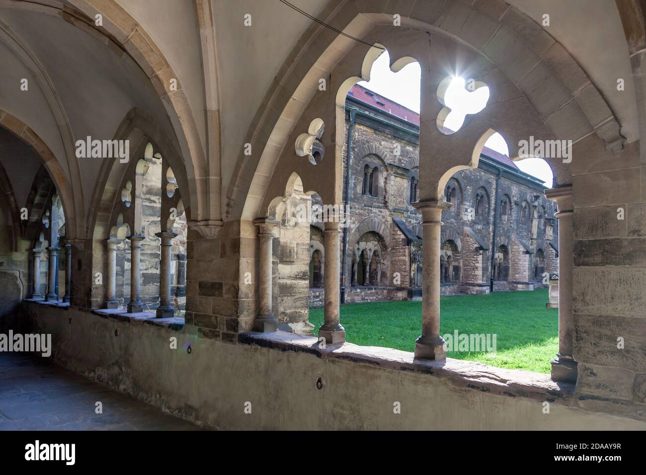 geography / travel, Germany, Saxony-Anhalt, Magdeburg, patio in the Magdeburg cathedral, Additional-Rights-Clearance-Info-Not-Available Stock Photo