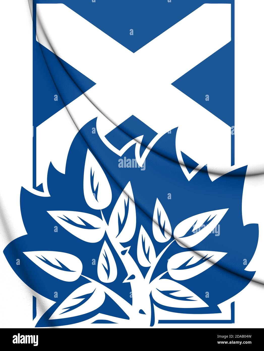 3D Church of Scotland emblem. 3D Illustration. Stock Photo