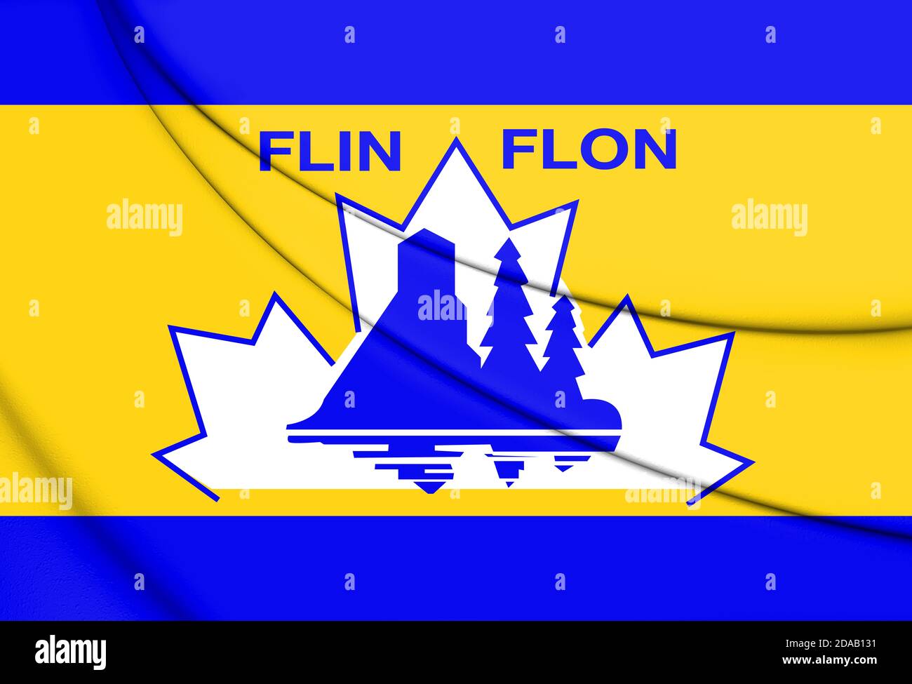 3D Flag of Flin Flon, Canada. 3D Illustration Stock Photo Alamy