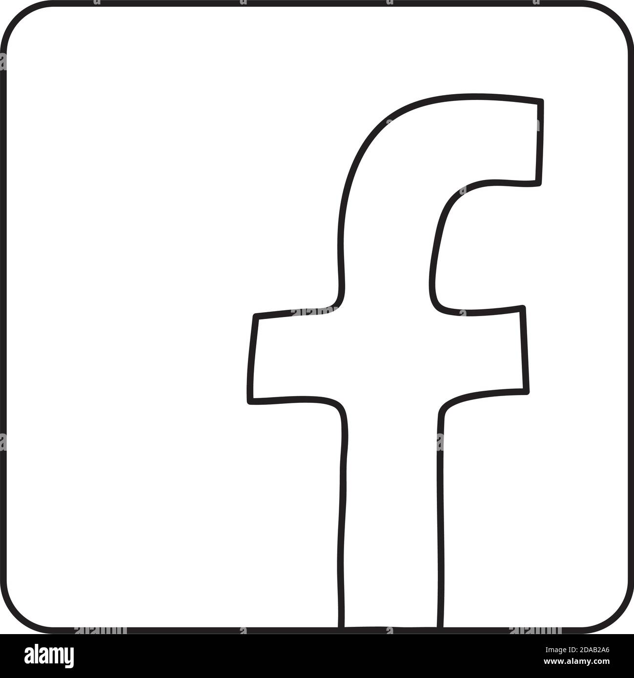 Facebook Icon Black And White Stock Photos Images Alamy