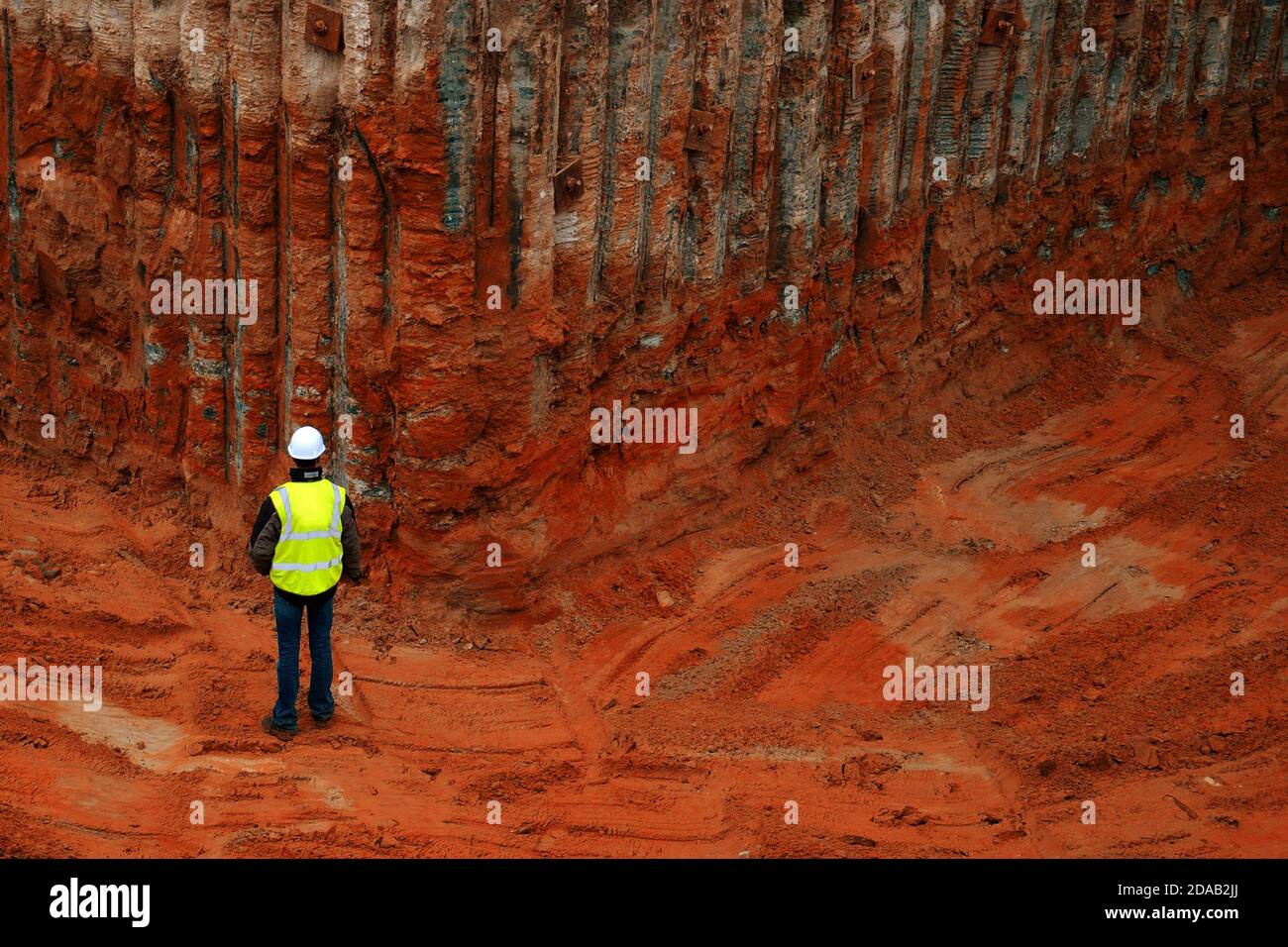 An inspector on construction site Stock Photo
