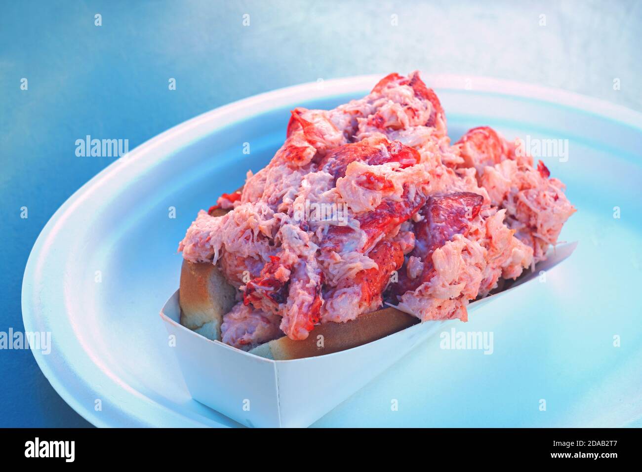 Fresh lobster rolls in Maine Stock Photo