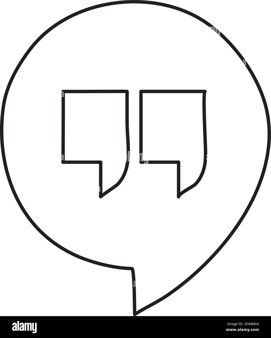 Google Hangouts social network logo icon over white background, line