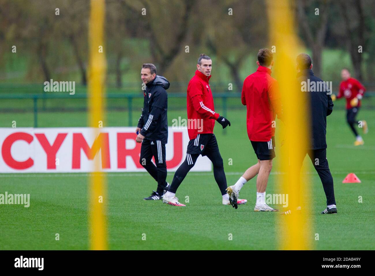 Hensol, Wales, UK. 11th Nov, 2020. Gareth Bale during Wales national football team training at Vale Resort ahead of matches against USA, Republic of Ireland and Finland. Credit: Mark Hawkins/Alamy Live News Stock Photo