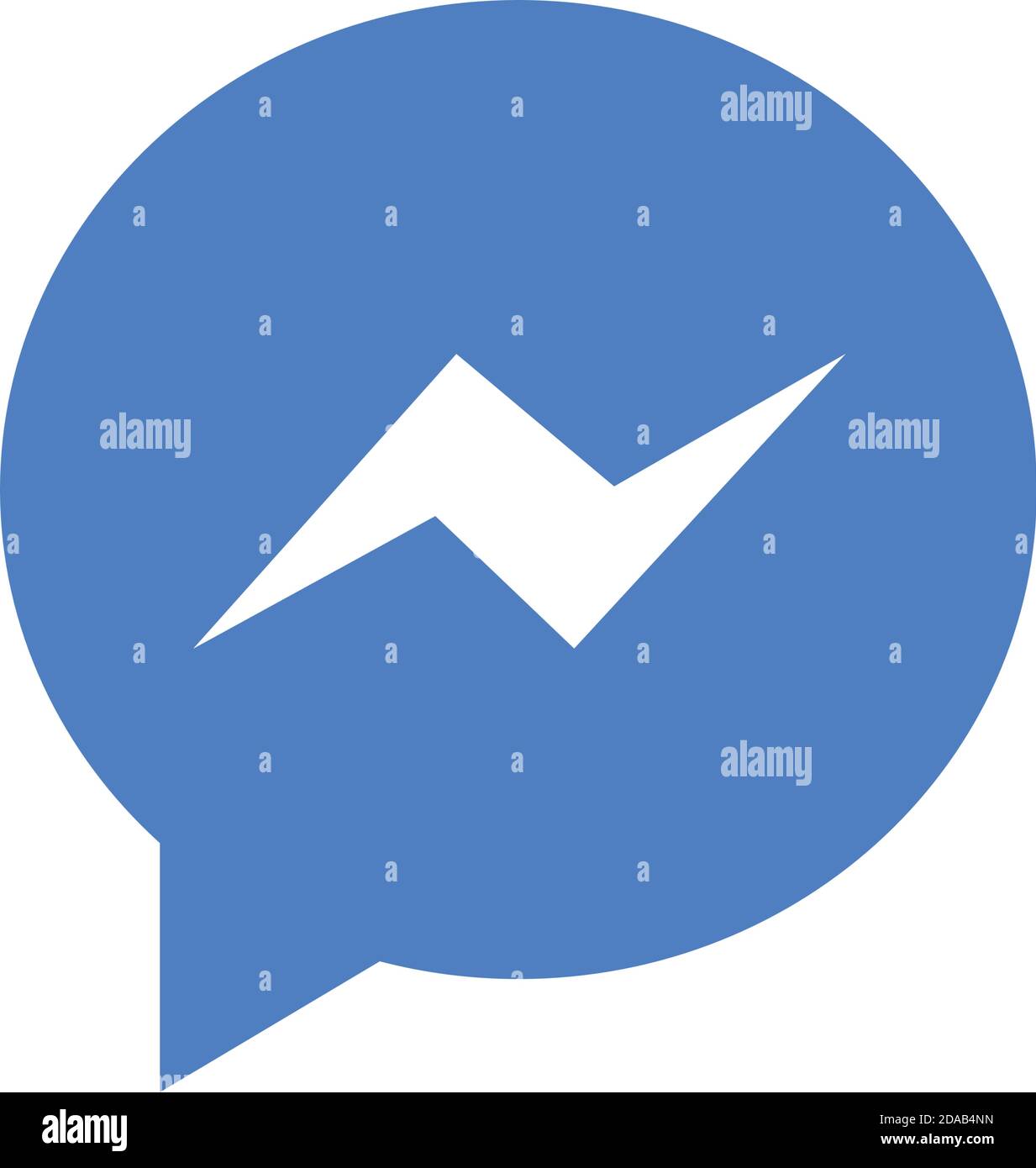facebook messenger instant messaging logo icon over white background
