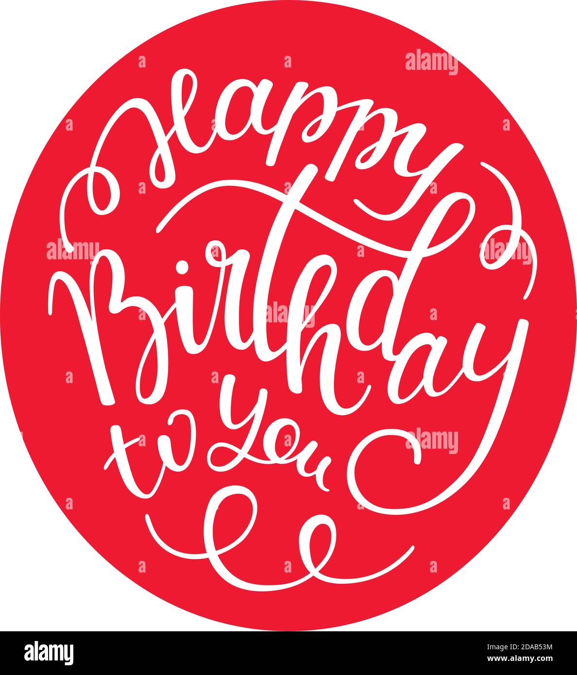 Happy Birthday Calligraphy Vector Hand Hi Res Stock Photography And Images Page 2 Alamy