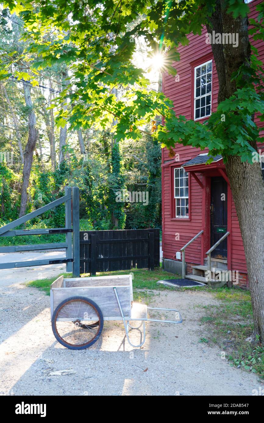 PORTSMOUTH, NH –6 AUG 2020- View of the Strawbery Banke Museum, an outdoor history museum located in the South End historic district of Portsmouth, Ne Stock Photo