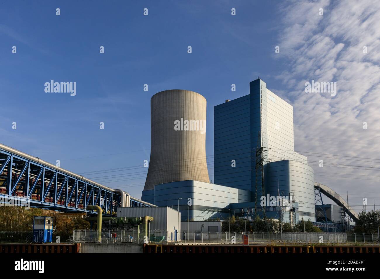 Datteln 4 power plant, last coal-fired power plant to be built, opened 2020, Datteln, NRW, Germany Stock Photo