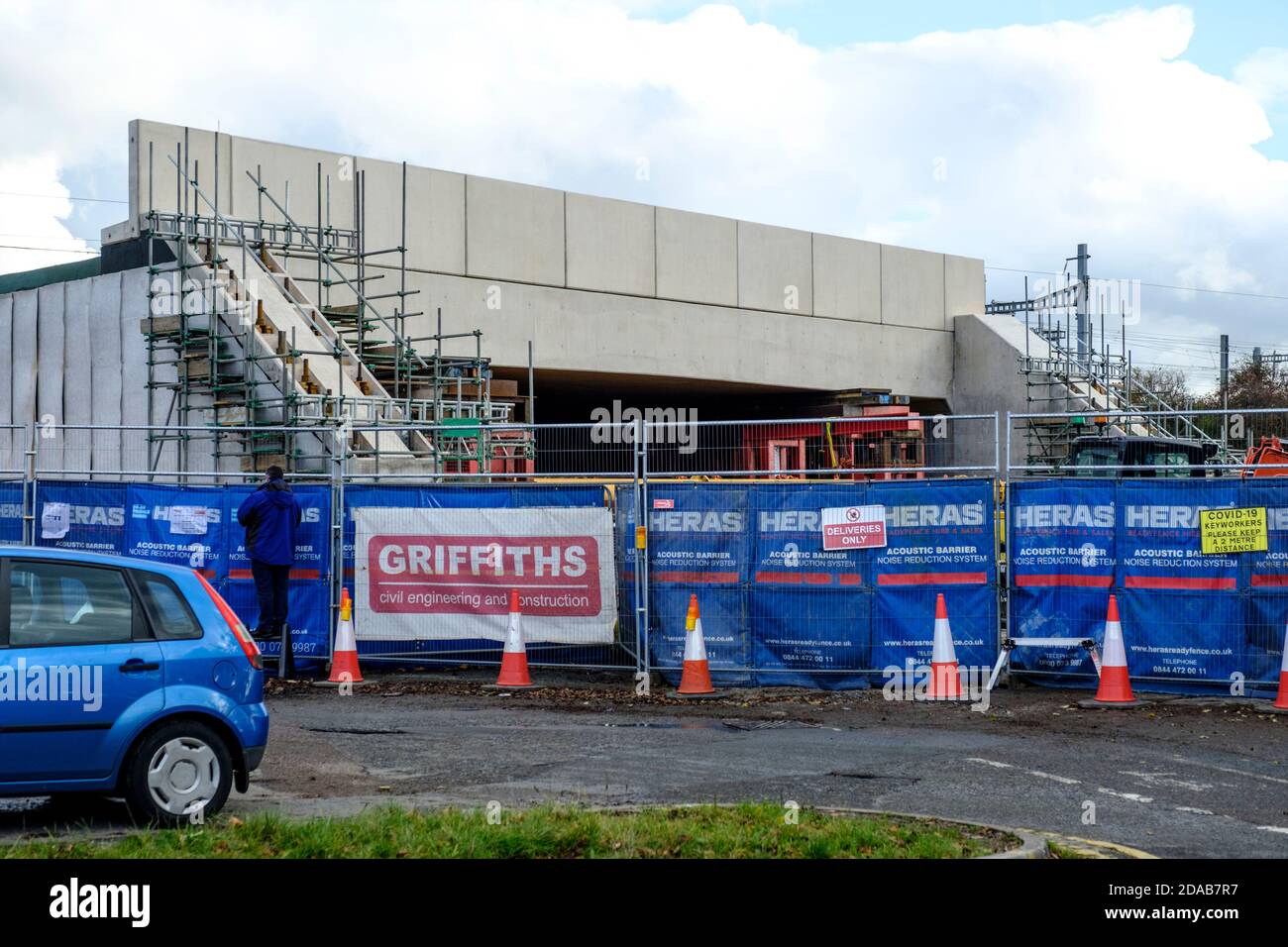 The New Railway Bridge being installed at Gypsy Patch Lane Stoke