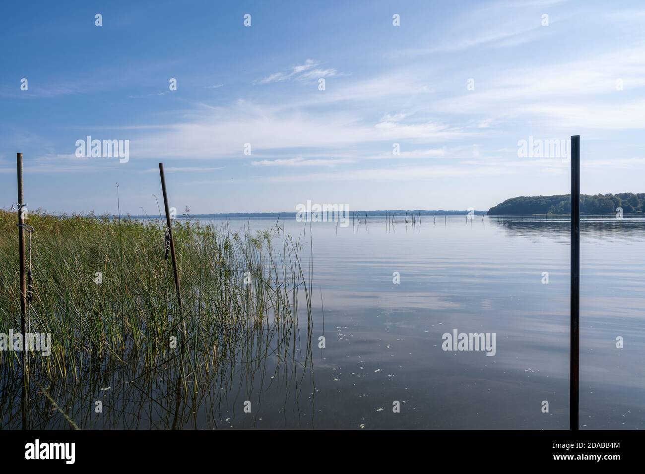 Beautiful scenery of a lake one of the latest days of summer. Picture ...