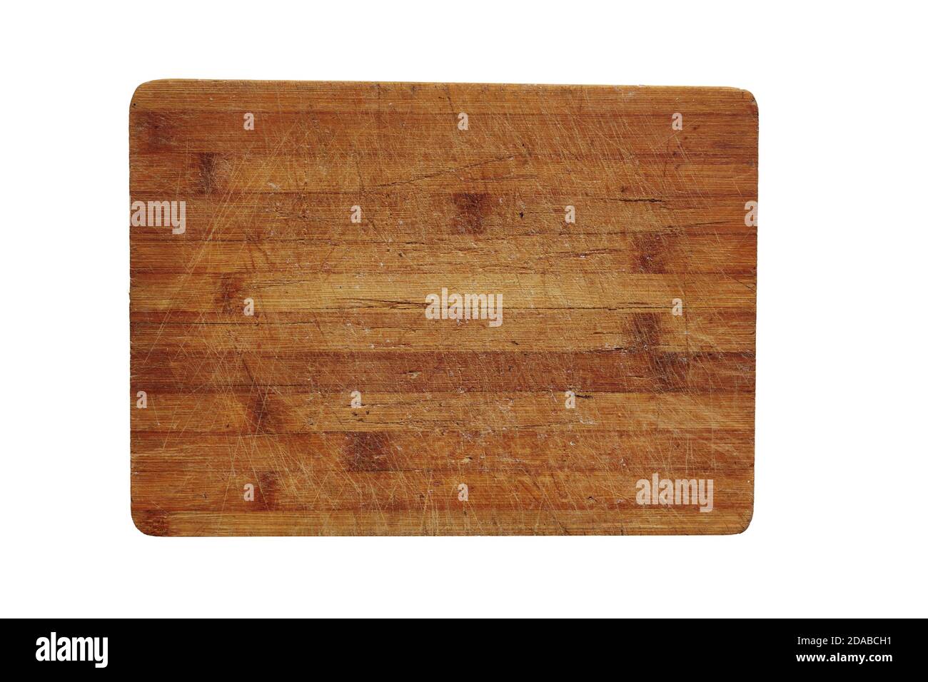 Wooden cutting Board isolated on a white background. Empty surface for