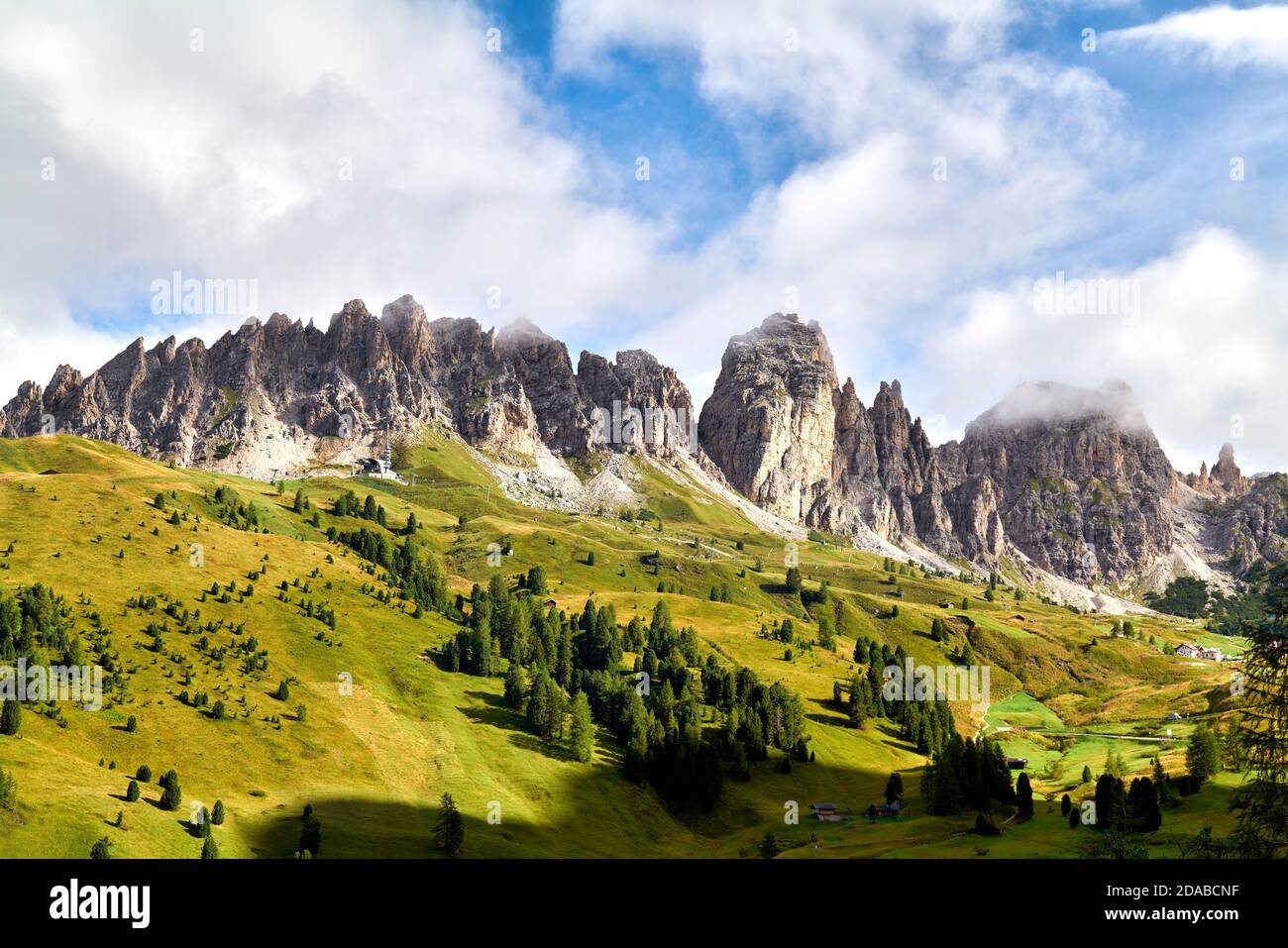Val Gardena South Tyrol Italy. Puez Geisler Nature Reserve Stock Photo