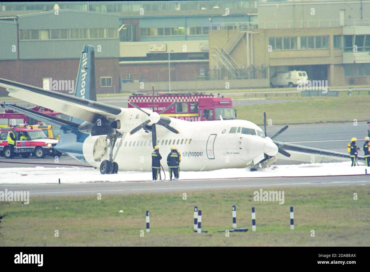 KLM Cityhopper crash December 1996 London Heathrow Airport Stock Photo