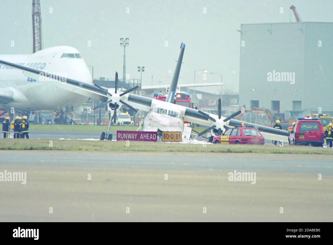 KLM Cityhopper crash December 1996 London Heathrow Airport Stock Photo