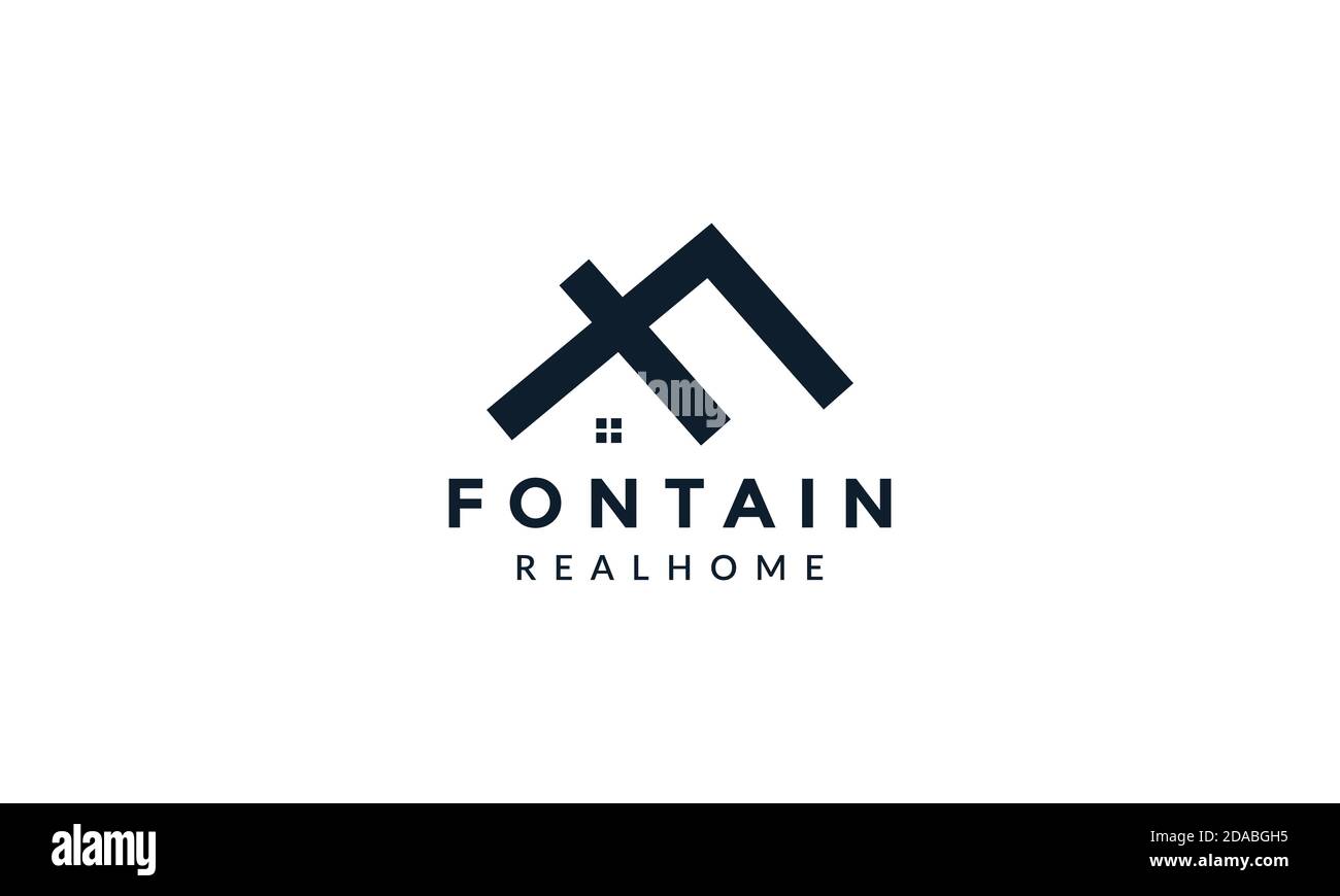 F for home house real estate logo vector icon illustration design Stock Vector