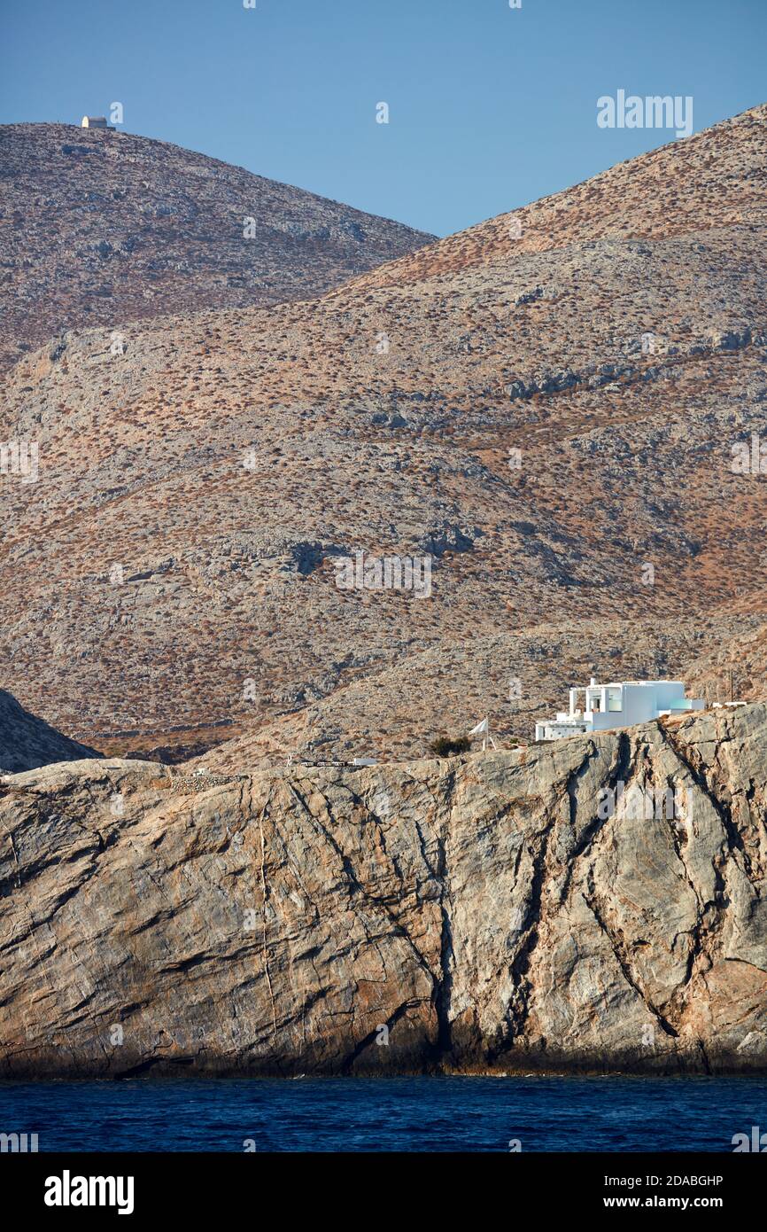 Lonely house on cliff Stock Photo