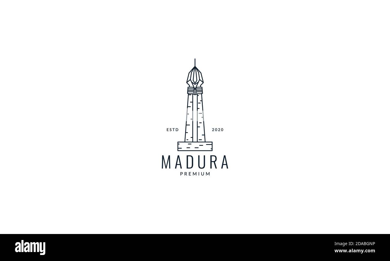 Madura Island  Indonesia monument  vector Stock Vector