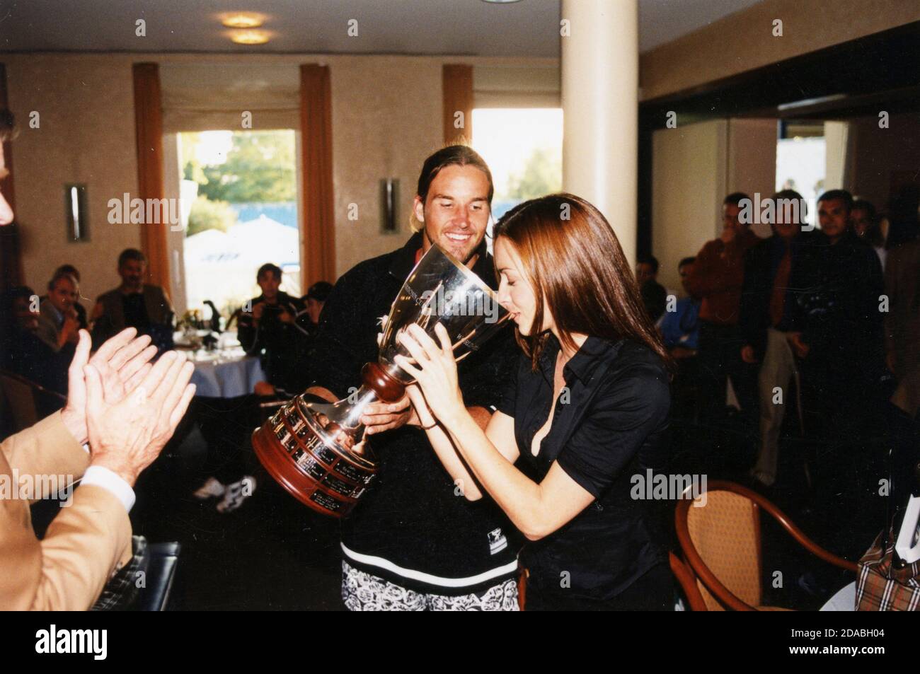 Pat Rafter Trophy Australian tennis player Pat Rafter receiving a prize, Dusseldorf ...