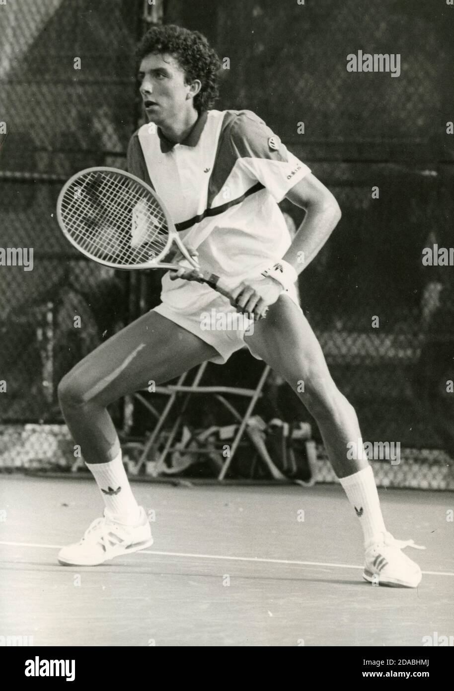 Mexican tennis player Leonardo Lavalle, 1986 Stock Photo Alamy