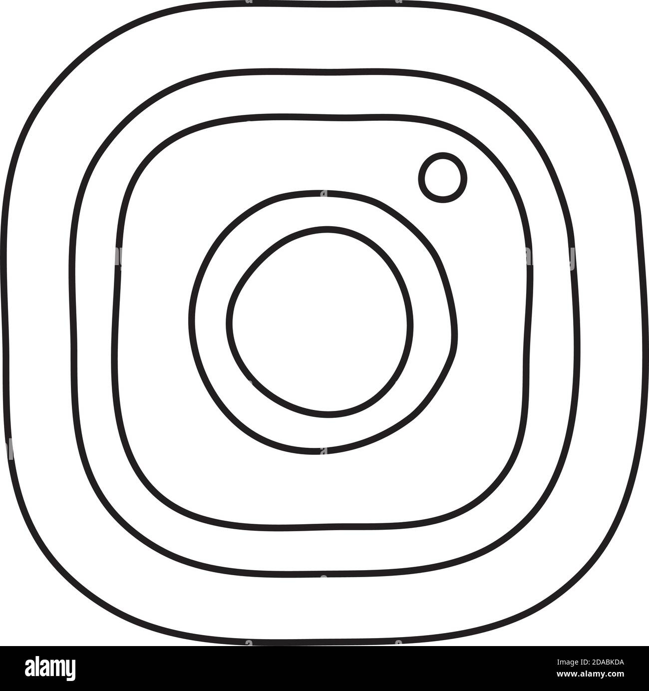 Instagram logo icon Black and White Stock Photos & Images - Page 2 - Alamy