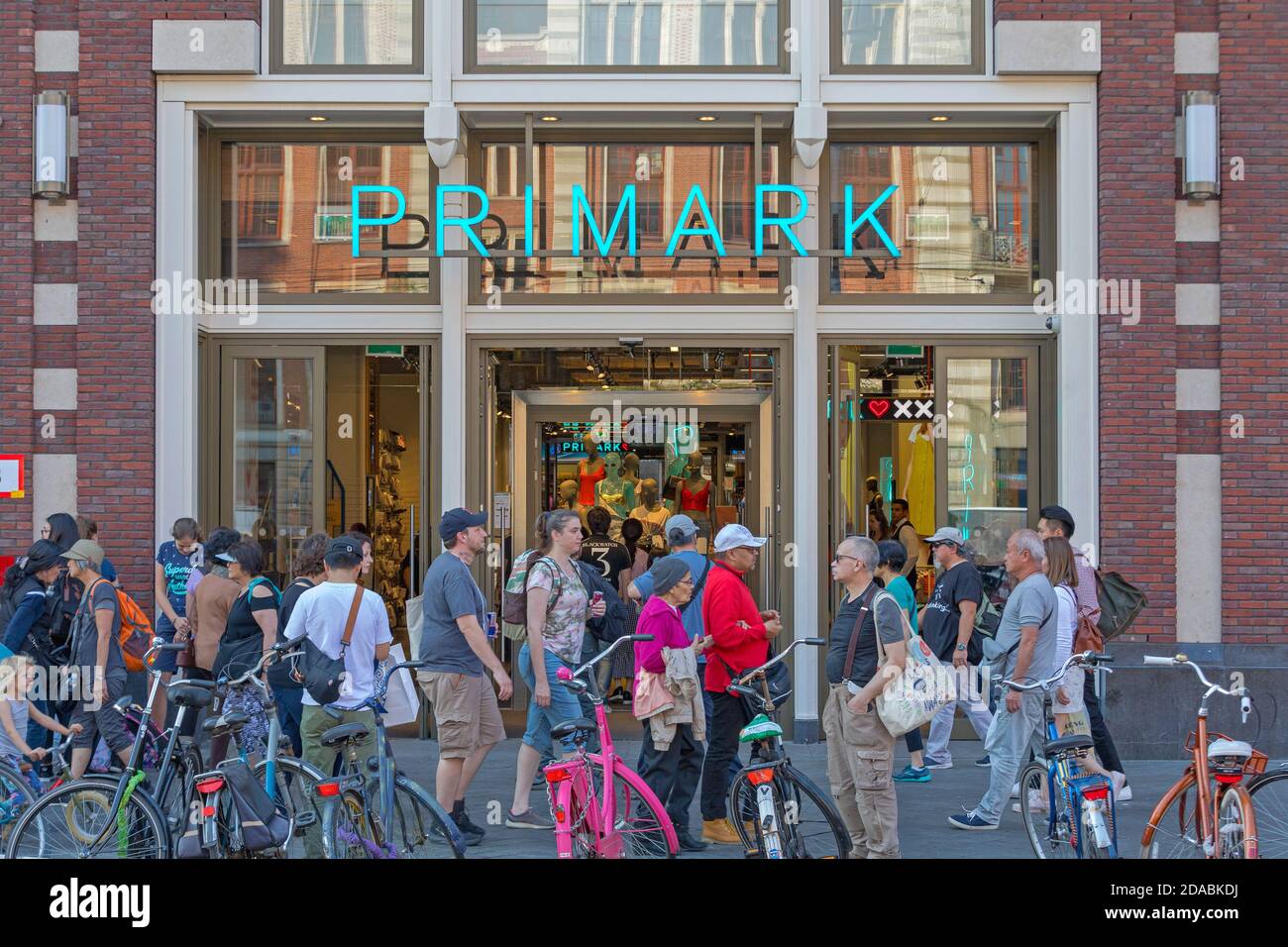 Amsterdam, Netherlands May 15, 2018 Crowd of People at Primark Shop