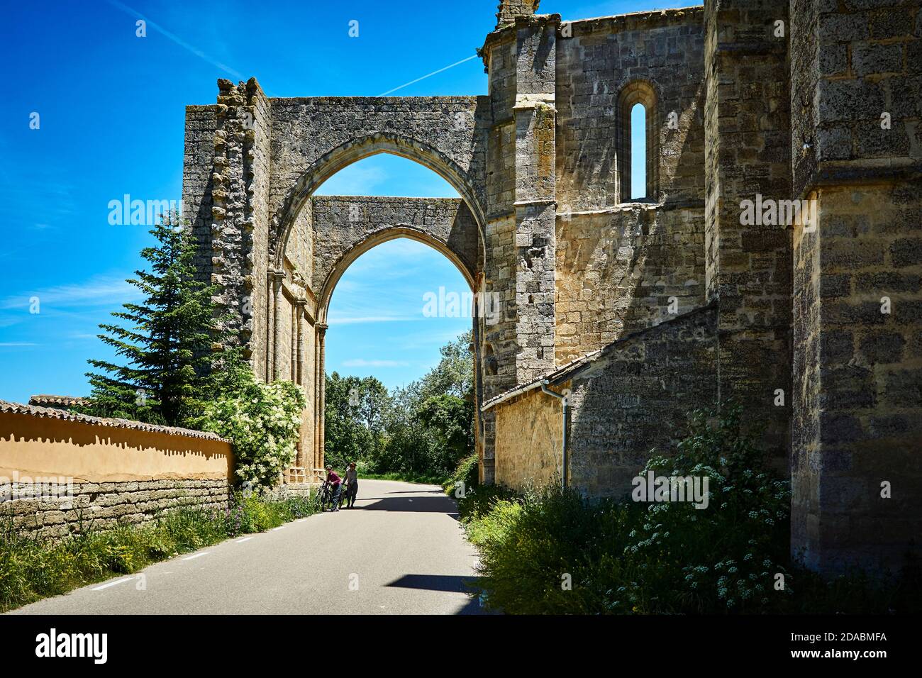 Ruins of the Convent of San Anton. French Way, Way of St. James. Castrojeriz,Burgos, Castile and Leon, Spain, Europe Stock Photo