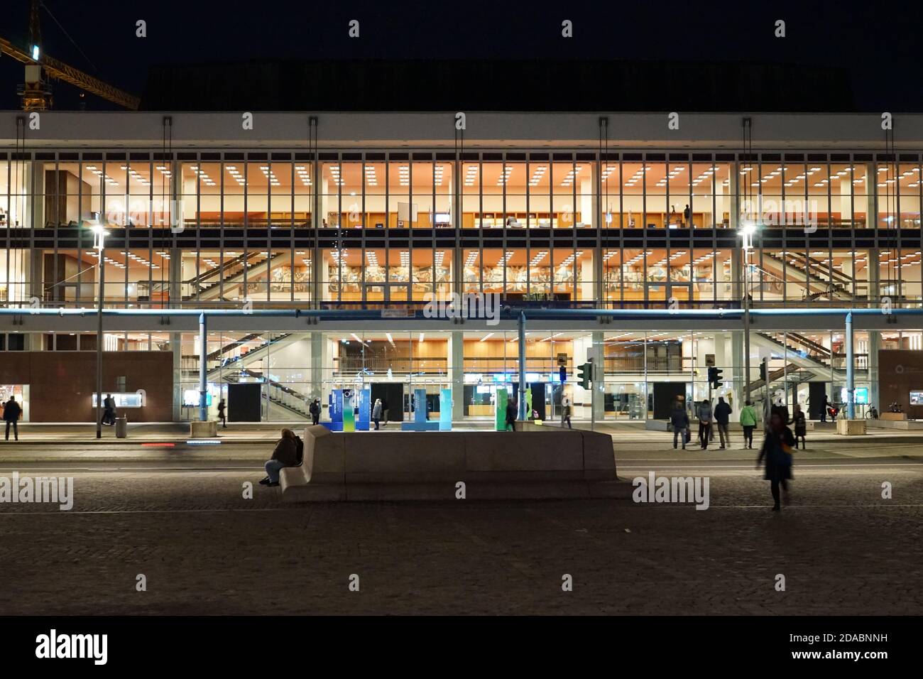 View over the Altmarkt Dresden to the Kulturpalast Stock Photo Alamy