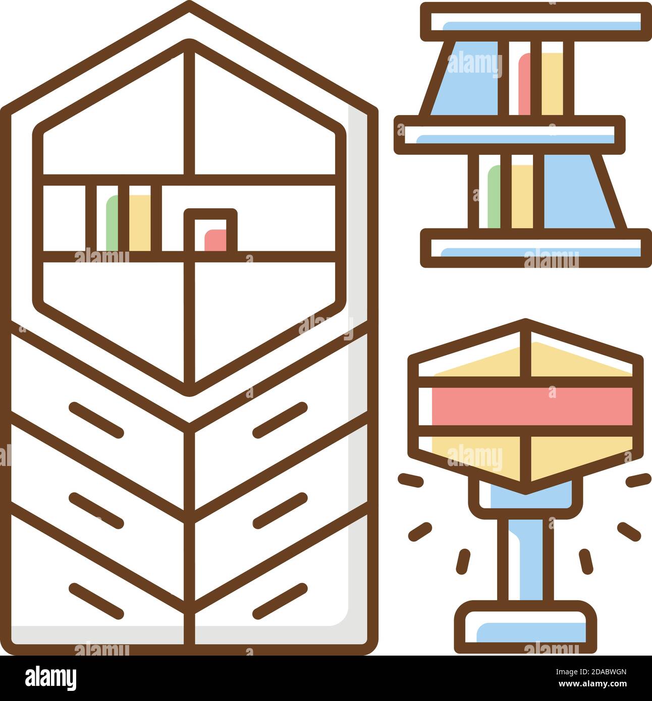 Modern furniture RGB color icon Stock Vector Image & Art - Alamy