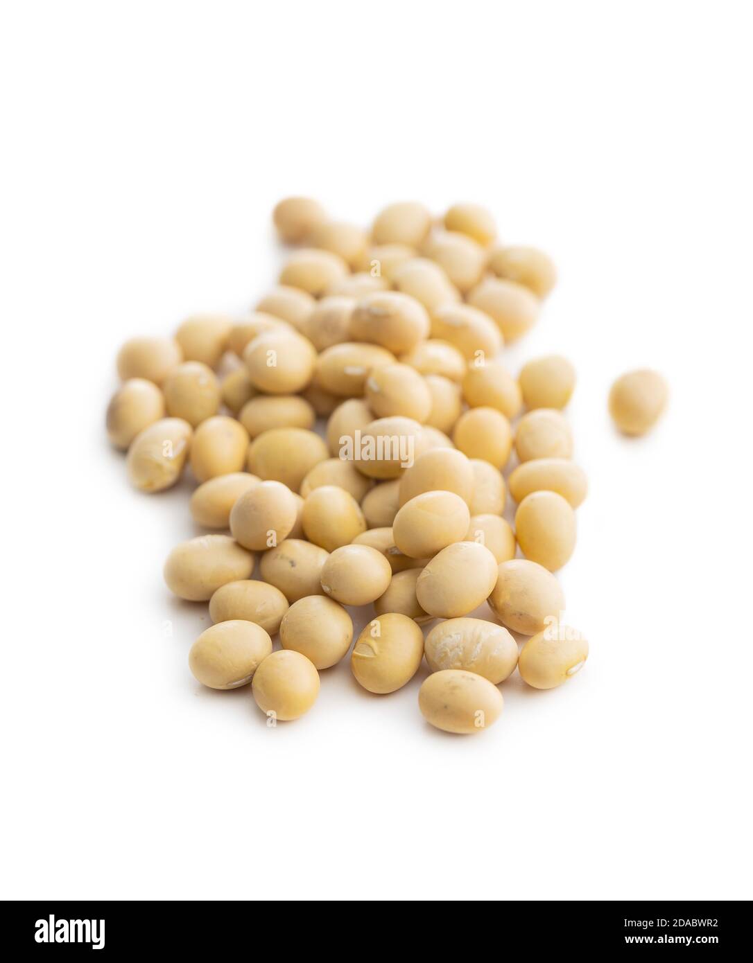 Dried soy beans isolated on white background. Stock Photo