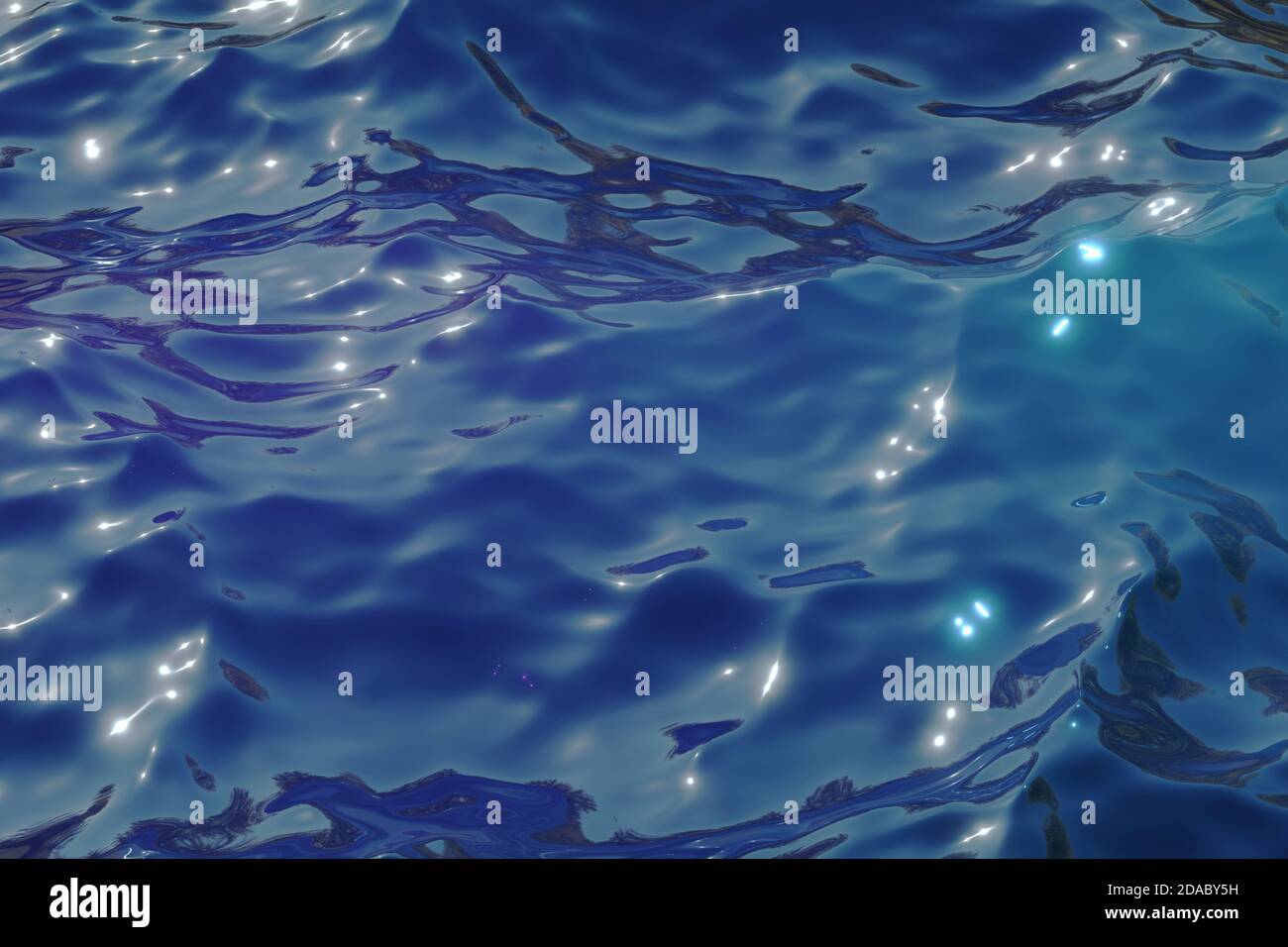 Water background 3d render. Deep blue with waves Stock Photo - Alamy