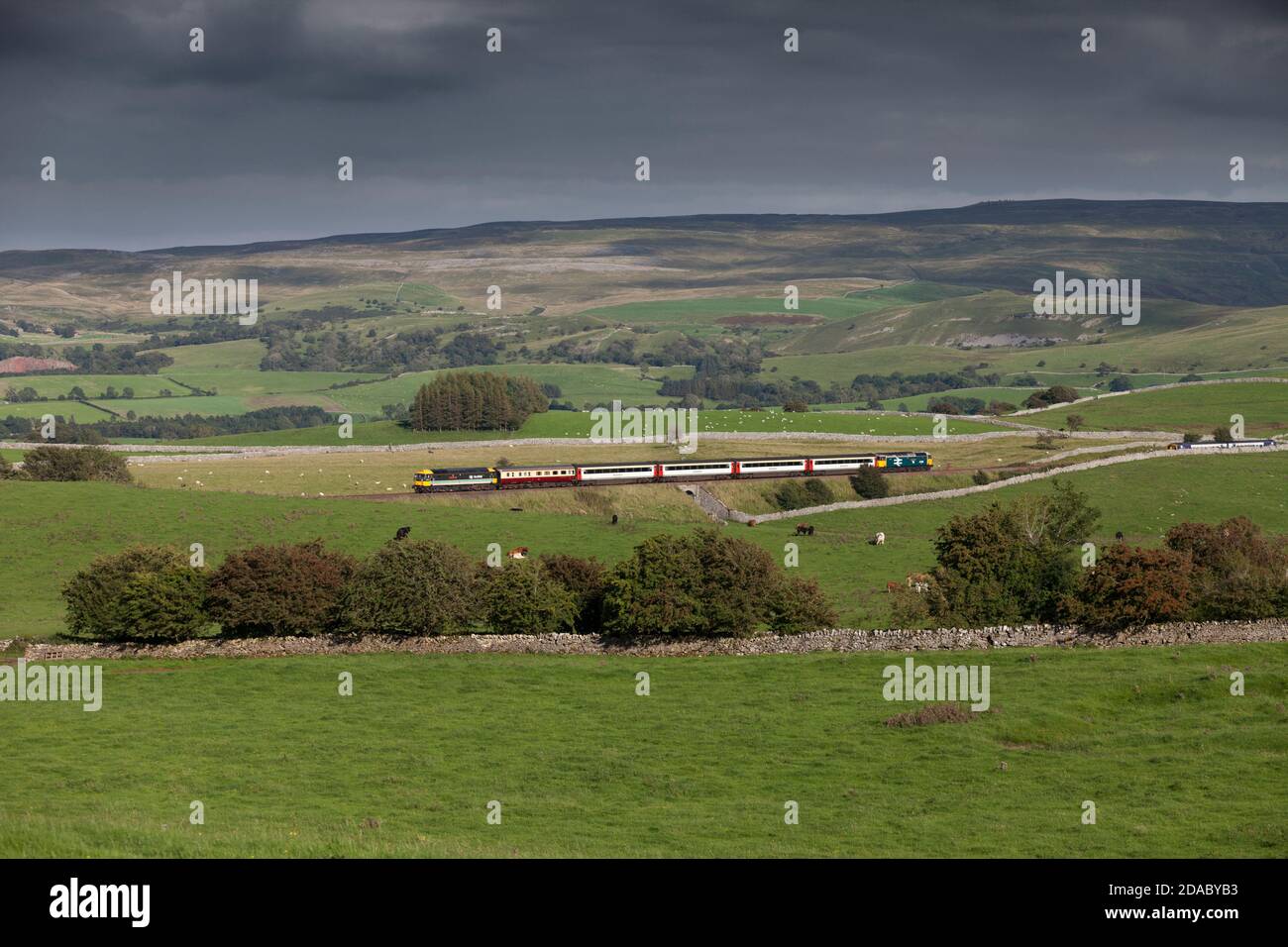Locomotive services class 47 locomotive 47712 passing Waitby on the ...
