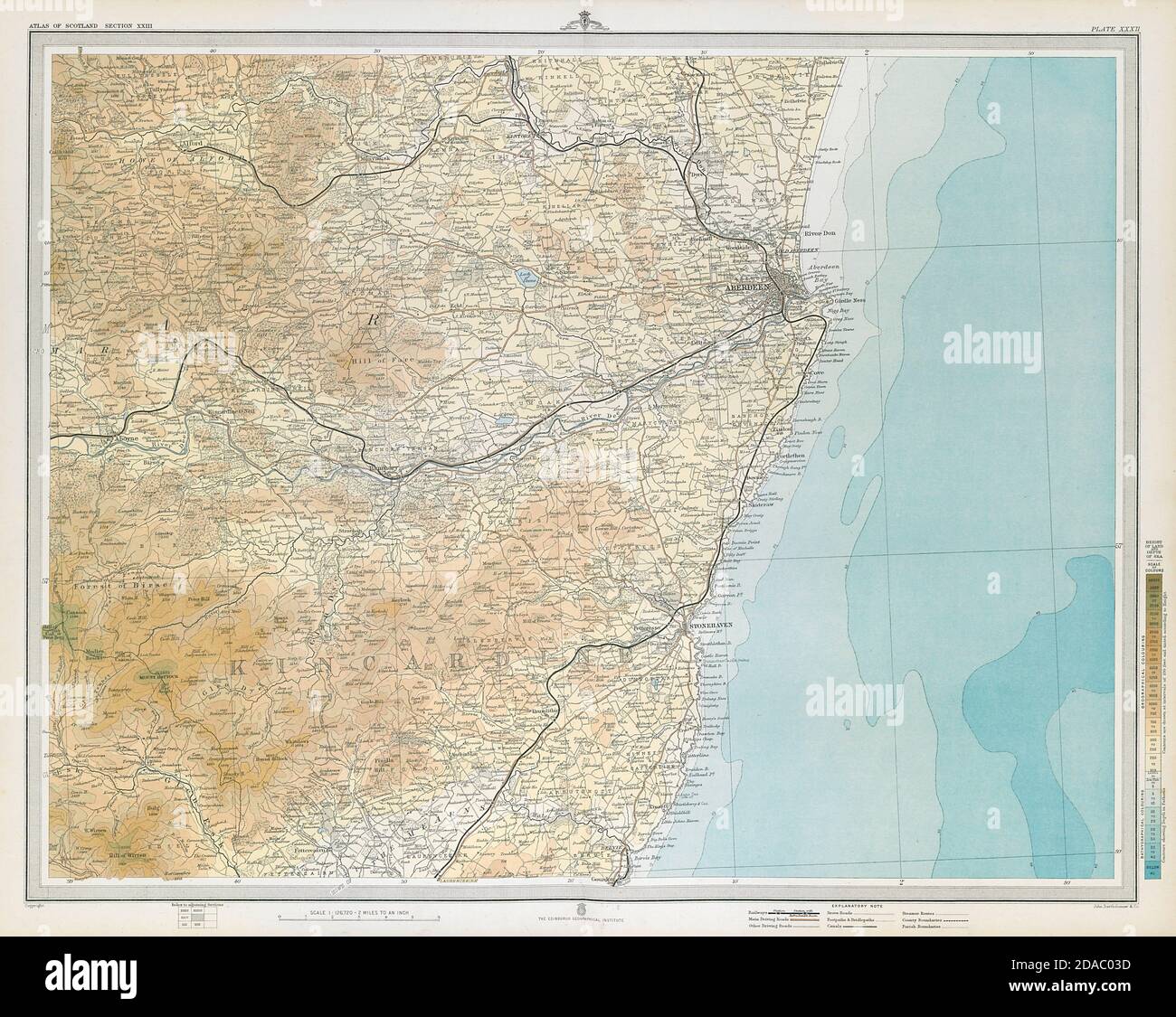 Map of aberdeenshire hires stock photography and images Alamy