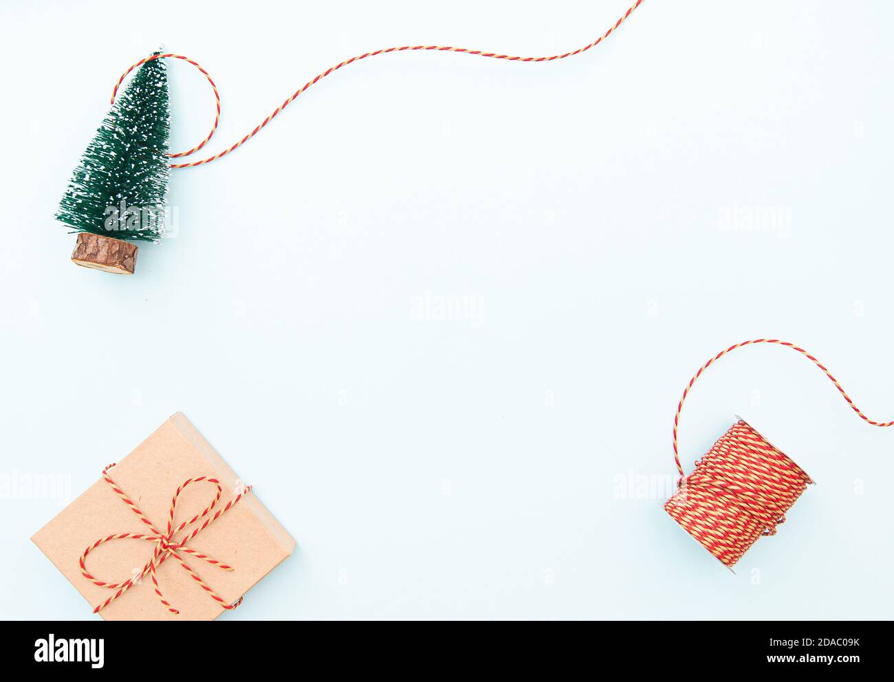 Christmas or New Year composition, layout with minimal idea, space for text Stock Photo