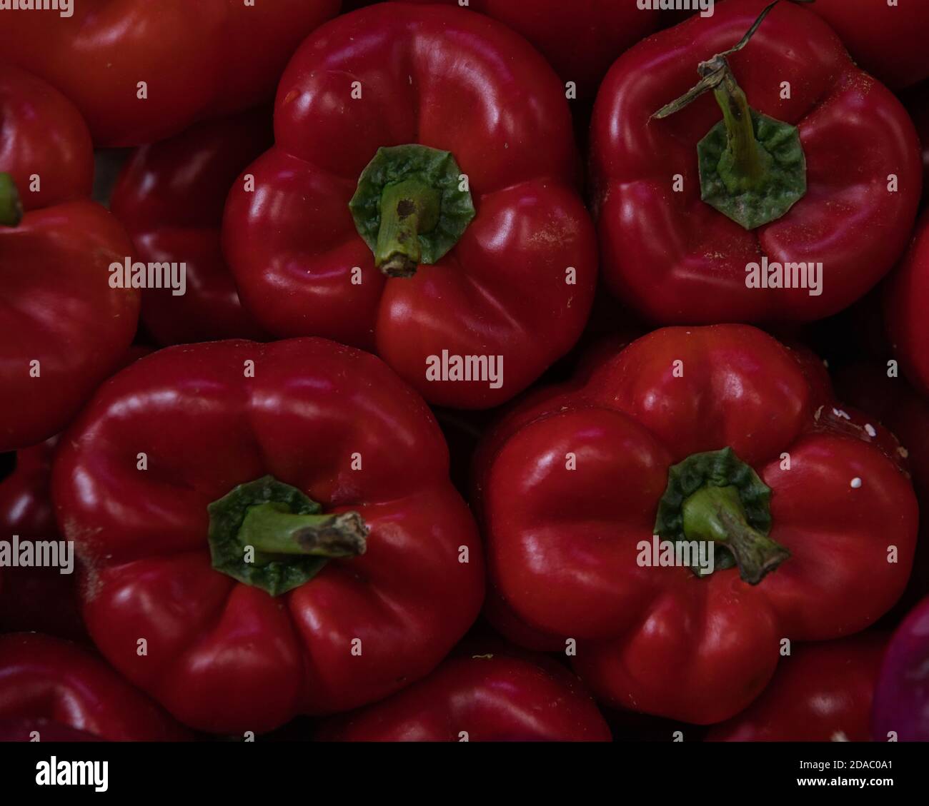 sweet red pepper on a market in Mexico Stock Photo Alamy