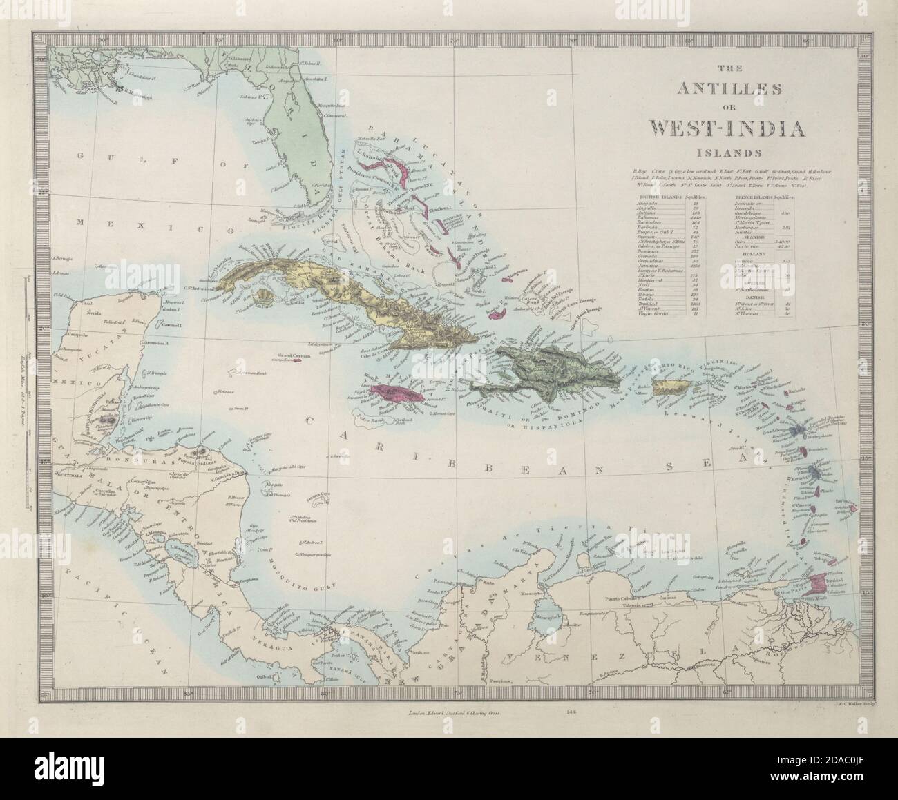 British west indies map hi-res stock photography and images - Alamy