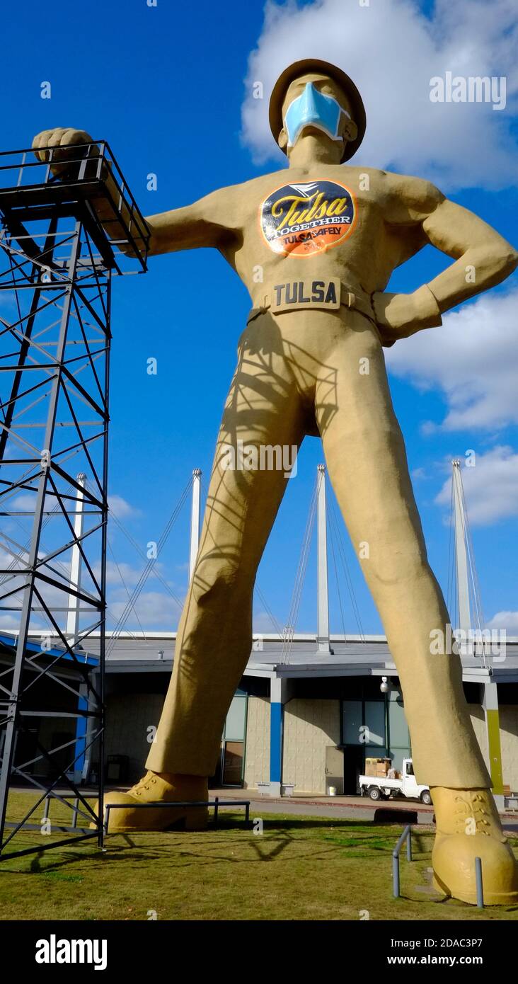 The Golden Driller is a 75foottall, 43,500 lb statue of an oil worker