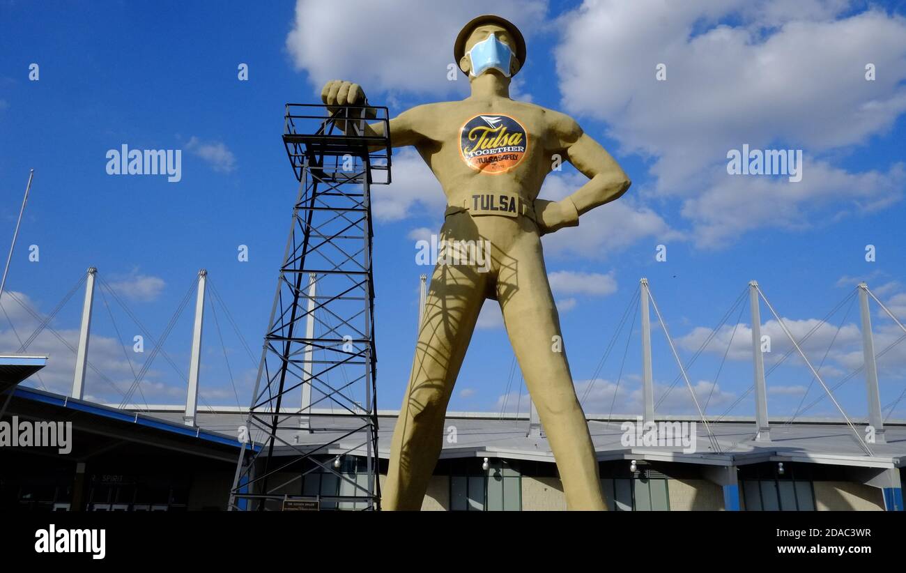 The Golden Driller is a 75foottall, 43,500 lb statue of an oil worker