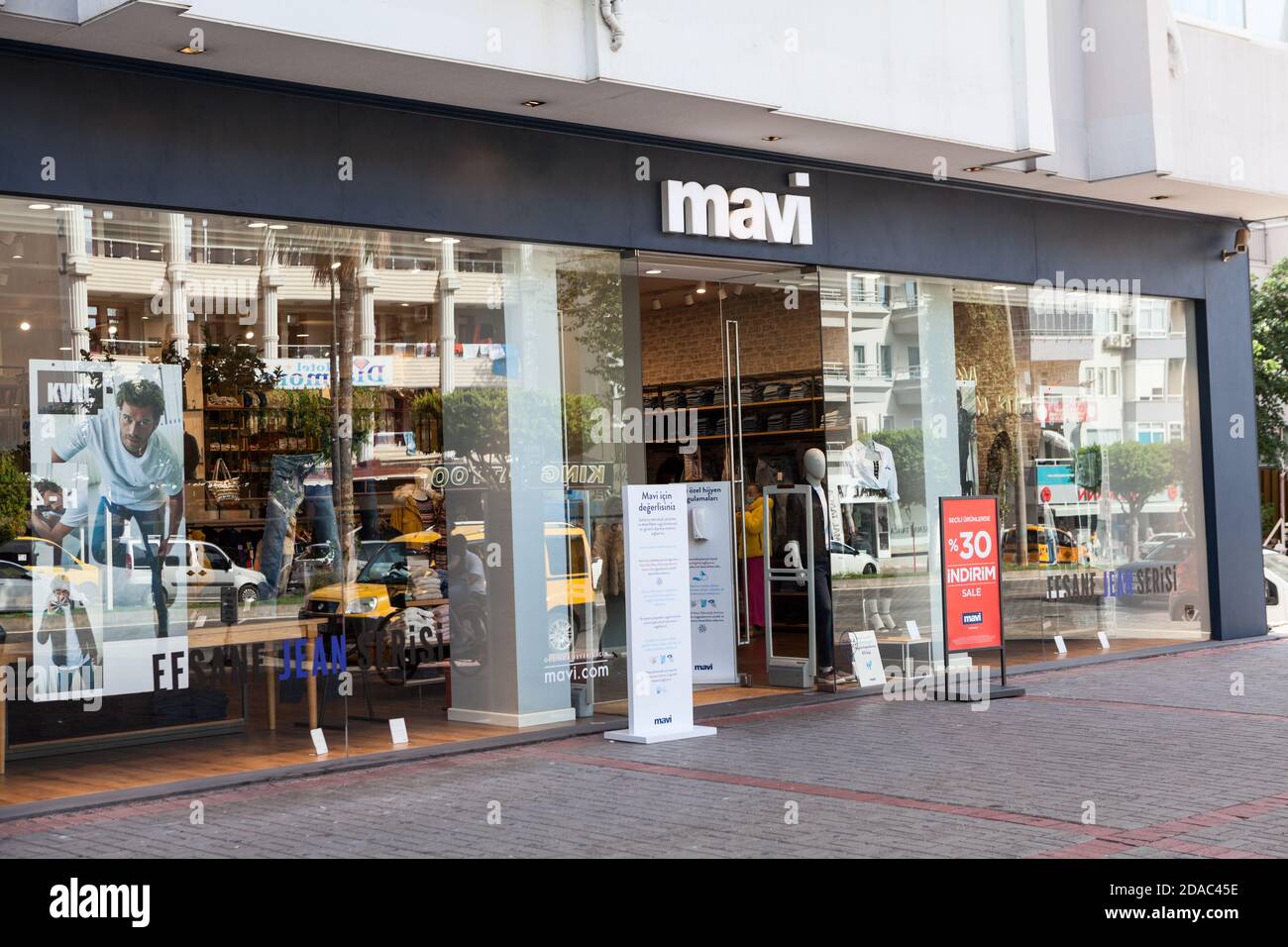 The Mavi shop is in center of city of Alanya. It is a Turkish brand of denim  and jeans-wear based in Istanbul. Alanya, Turkey Stock Photo - Alamy