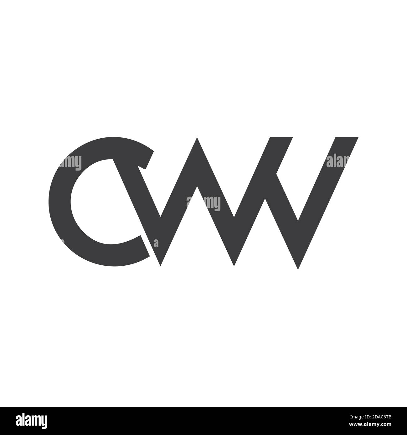 Initial letter cw logo or wc logo vector design template Stock Vector ...