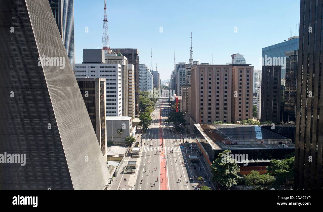 Avenue paulista aerial hi-res stock photography and images - Alamy