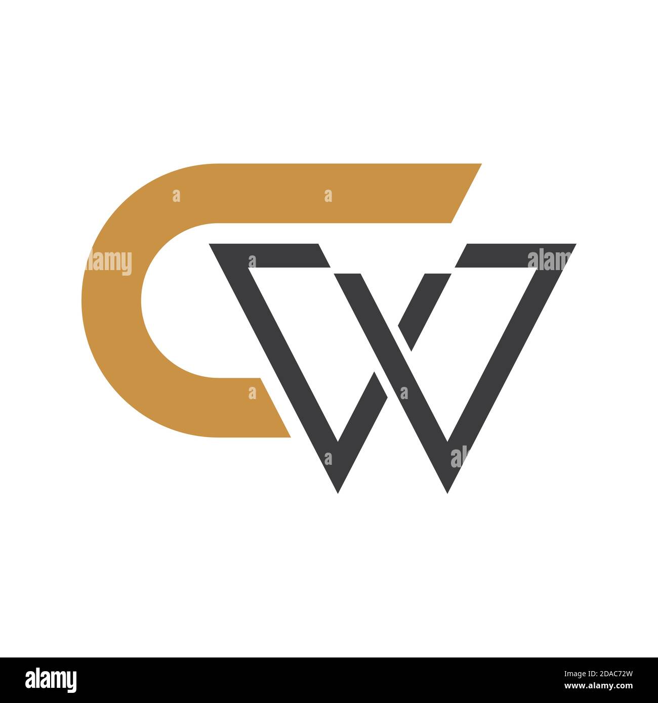 Initial letter cw logo or wc logo vector design template Stock Vector ...