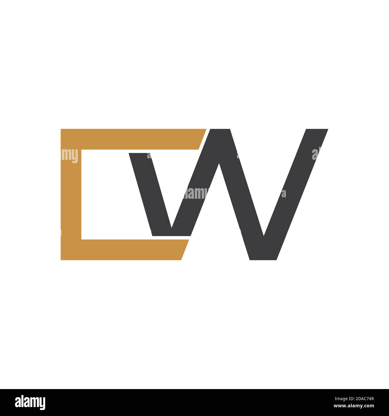 Initial letter cw logo or wc logo vector design template Stock Vector ...