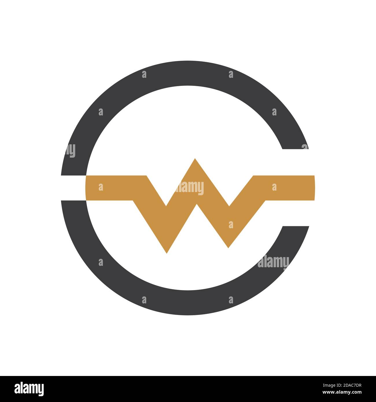 Initial letter cw logo or wc logo vector design template Stock Vector ...