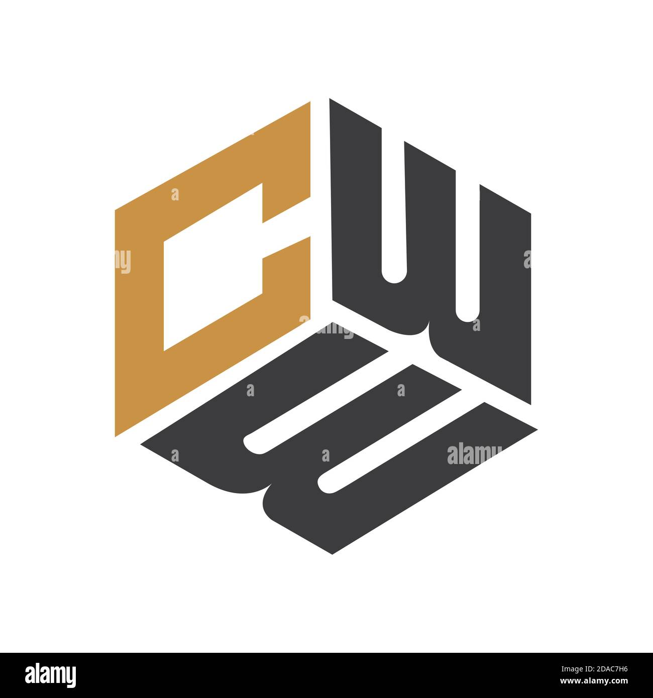 Initial letter cw logo or wc logo vector design template Stock Vector ...