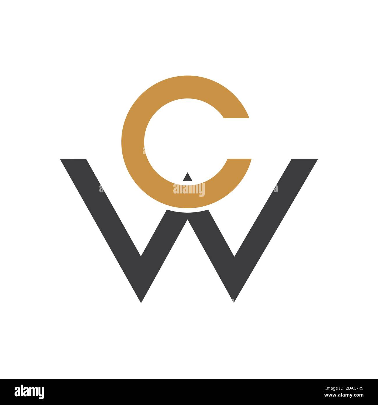Initial letter cw logo or wc logo vector design template Stock Vector ...